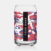 Onafhankelijkheidsdag Camouflage Jouw naam Persona Blikvorm Glas (Voorkant)