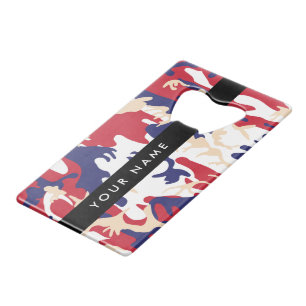 Onafhankelijkheidsdag Camouflage Jouw naam Persona Creditkaart Flessenopener