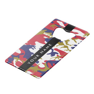 Onafhankelijkheidsdag Camouflage Jouw naam Persona Creditkaart Flessenopener