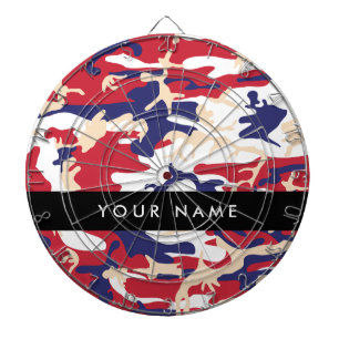 Onafhankelijkheidsdag Camouflage Jouw naam Persona Dartbord