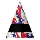 Onafhankelijkheidsdag Camouflage Jouw naam Persona Feesthoedjes (Achterkant)