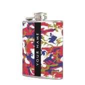 Onafhankelijkheidsdag Camouflage Jouw naam Persona Heupfles (Links)