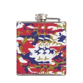 Onafhankelijkheidsdag Camouflage Jouw naam Persona Heupfles (Achterkant)