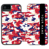 Onafhankelijkheidsdag Camouflage Jouw naam Persona Incipio iPhone Portemonnee Hoesje (Agenda Open)