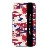 Onafhankelijkheidsdag Camouflage Jouw naam Persona Incipio iPhone Portemonnee Hoesje (Voorkant Agenda)