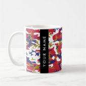 Onafhankelijkheidsdag Camouflage Jouw naam Persona Koffiemok (Links)