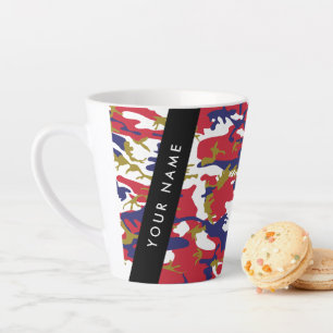 Onafhankelijkheidsdag Camouflage Jouw naam Persona Latte Mok