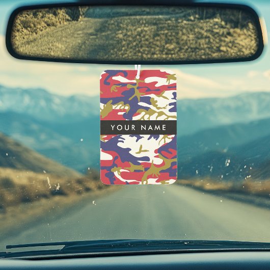 Onafhankelijkheidsdag Camouflage Jouw naam Persona Luchtverfrisser