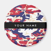 Onafhankelijkheidsdag Camouflage Jouw naam Persona Magneet (Voorkant)