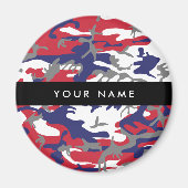Onafhankelijkheidsdag Camouflage Jouw naam Persona Magneet (Voorkant)