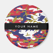 Onafhankelijkheidsdag Camouflage Jouw naam Persona Magneet (Voorkant)