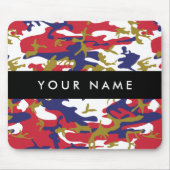 Onafhankelijkheidsdag Camouflage Jouw naam Persona Muismat (Voorkant)
