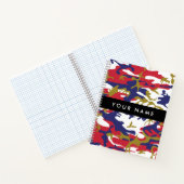 Onafhankelijkheidsdag Camouflage Jouw naam Persona Notitieboek (Binnen)