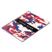 Onafhankelijkheidsdag Camouflage Jouw naam Persona Notitieboek (Linkerzijde)