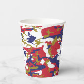 Onafhankelijkheidsdag Camouflage Jouw naam Persona Papieren Bekers (Achterkant)