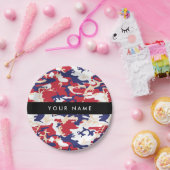 Onafhankelijkheidsdag Camouflage Jouw naam Persona Papieren Bordje (Feest)