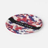 Onafhankelijkheidsdag Camouflage Jouw naam Persona Papieren Bordje (Gekanteld)