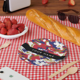 Onafhankelijkheidsdag Camouflage Jouw naam Persona Papieren Bordje