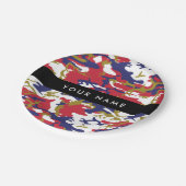 Onafhankelijkheidsdag Camouflage Jouw naam Persona Papieren Bordje (Gekanteld)