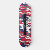 Onafhankelijkheidsdag Camouflage Jouw naam Persona Persoonlijk Skateboard (Voorkant)