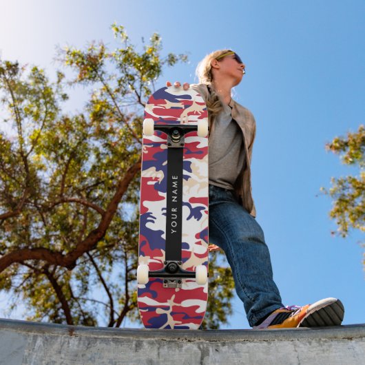 Onafhankelijkheidsdag Camouflage Jouw naam Persona Persoonlijk Skateboard (Buiten 1)