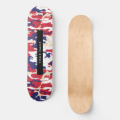 Onafhankelijkheidsdag Camouflage Jouw naam Persona Persoonlijk Skateboard (Voorkant)