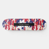 Onafhankelijkheidsdag Camouflage Jouw naam Persona Persoonlijk Skateboard (Horizontaal)