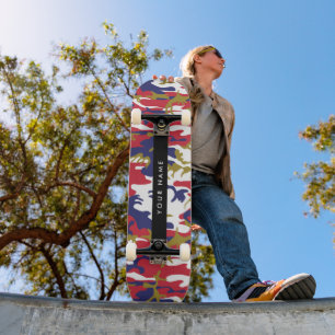 Onafhankelijkheidsdag Camouflage Jouw naam Persona Persoonlijk Skateboard