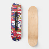 Onafhankelijkheidsdag Camouflage Jouw naam Persona Persoonlijk Skateboard (Voorkant)