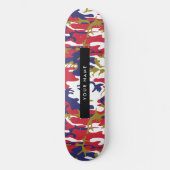 Onafhankelijkheidsdag Camouflage Jouw naam Persona Persoonlijk Skateboard (Voorkant)