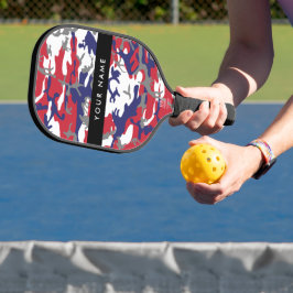 Onafhankelijkheidsdag Camouflage Jouw naam Persona Pickleball Paddle