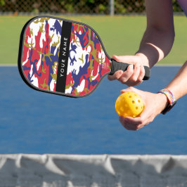 Onafhankelijkheidsdag Camouflage Jouw naam Persona Pickleball Paddle