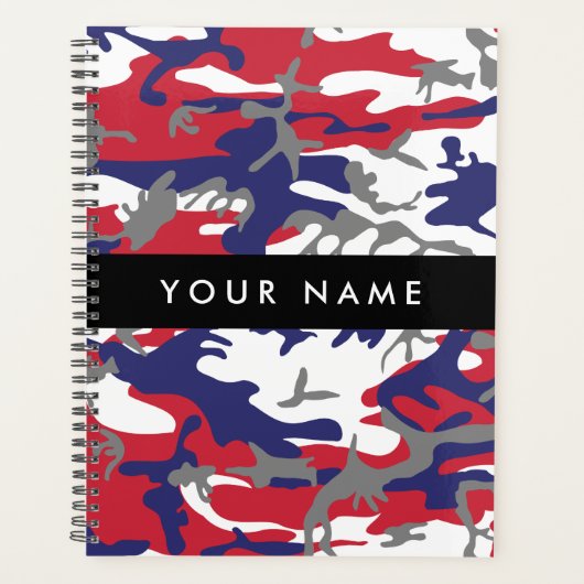 Onafhankelijkheidsdag Camouflage Jouw naam Persona Planner (Voorkant)