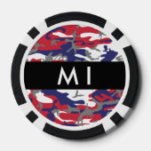 Onafhankelijkheidsdag Camouflage Jouw naam Persona Poker Chips (Achterkant)