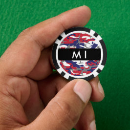 Onafhankelijkheidsdag Camouflage Jouw naam Persona Poker Chips