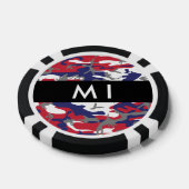 Onafhankelijkheidsdag Camouflage Jouw naam Persona Poker Chips (Enkel)