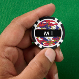 Onafhankelijkheidsdag Camouflage Jouw naam Persona Poker Chips