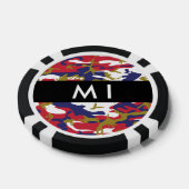 Onafhankelijkheidsdag Camouflage Jouw naam Persona Poker Chips (Enkel)