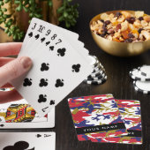 Onafhankelijkheidsdag Camouflage Jouw naam Persona Pokerkaarten (Insitu)