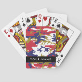 Onafhankelijkheidsdag Camouflage Jouw naam Persona Pokerkaarten (Achterkant)