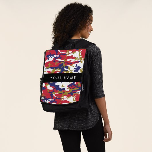 Onafhankelijkheidsdag Camouflage Jouw naam Persona Rugtassen (Gedragen)