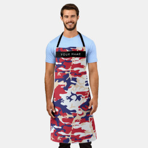 Onafhankelijkheidsdag Camouflage Jouw naam Persona Schort