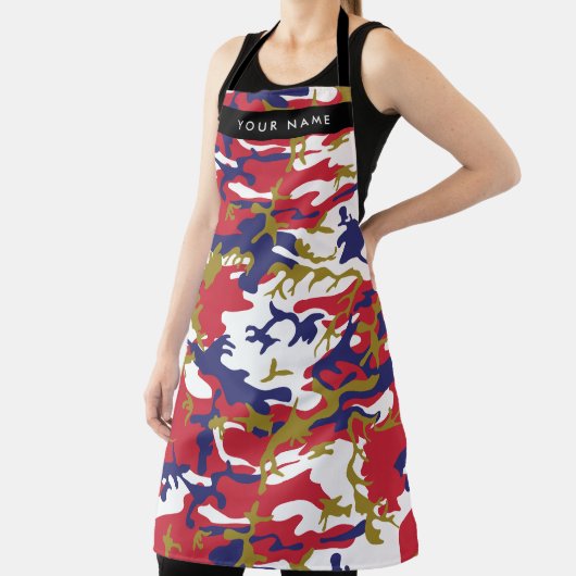 Onafhankelijkheidsdag Camouflage Jouw naam Persona Schort (Insitu)