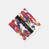 Onafhankelijkheidsdag Camouflage Jouw naam Persona Servet (Hoek)