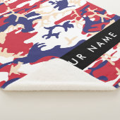 Onafhankelijkheidsdag Camouflage Jouw naam Persona Sherpa Deken (3/4)