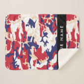 Onafhankelijkheidsdag Camouflage Jouw naam Persona Sherpa Deken (Voorkant (horizontaal))