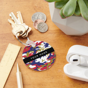 Onafhankelijkheidsdag Camouflage Jouw naam Persona Sleutelhanger