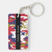 Onafhankelijkheidsdag Camouflage Jouw naam Persona Sleutelhanger (achterkant)