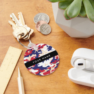 Onafhankelijkheidsdag Camouflage Jouw naam Persona Sleutelhanger