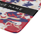 Onafhankelijkheidsdag Camouflage Jouw naam Persona Snijplank (Hoek)